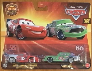CARROS DISNEY PIXAR LIGHTNING MCQUEEN Y CHICK HICKS RESORTES RADIADOR CARRERA Y RESCATE - Imagen 1 de 2