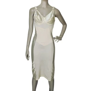 Vintage 70s Crown-ette 4423 Boudoir Peignoir Shapewear Girdle Bra Full Slip 38B - Picture 1 of 8