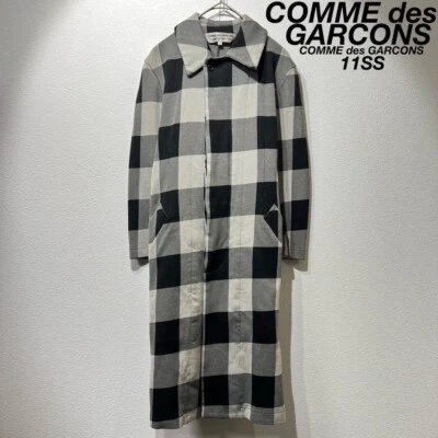 Abrigo de nailon vintage Comme des Garcons abrigo a cuadros ondulados abrigo a cuadros deformado Foto 1 de 4