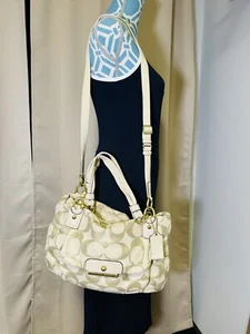 Bolso de Hombro COACH Kristin Lurex Champagne Tejido Hobo Cartera 16806 - Imagen 1 de 9