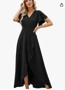 Abiti formali lunghi neri da donna neri 2XL - Foto 1 di 2