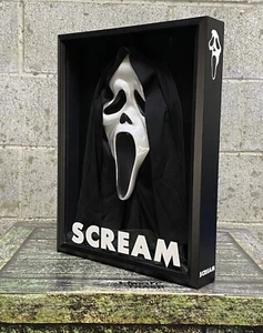 Scream Ghostface Maske Vitrinenrahmen (leer/ohne Maske) Horrorfilm Requisite - Bild 1 von 5