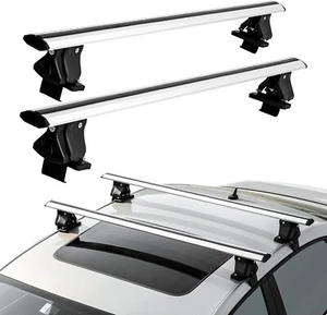 Universal Roof Rack Cross Bars 55" Car Rooftop Luggage Crossbars, Adjustable Loc - Picture 1 of 6