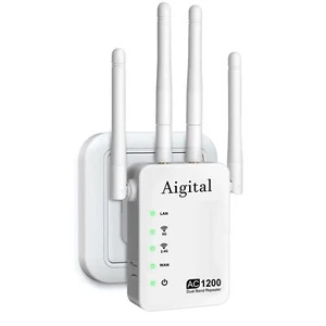 1200Mbit/s WLAN Verstärker Dual Band 2.4G&5G WiFi Signal Booster Internet Rep... - Bild 1 von 8
