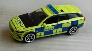 Majorette Volvo V90 amarillo/azul POLICÍA Orgulloso de Proteger Policía Coche Coche BOS. - Imagen 1 de 4