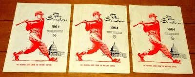 1964 Washington Senators Official Programs (3) vs. Baltimore + LA + Chicago - Image 1 of 4