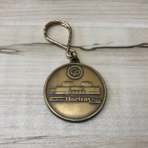 Vintage 1984 MIDLAND NUCLEAR PLANT Keychain Key Fob - Picture 1 of 2