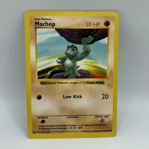 Pokemon TCG - Machop 52/102 Common - WOTC Base Set Shadowless - LP - Picture 1 of 2