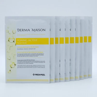 MEDI PEEL Derma Maison Toning Active Facial Mask 23ml x 10pcs Moisture K-Beauty - Image 1 of 4