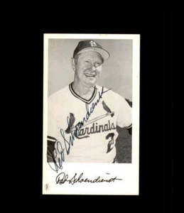 Red Schoendienst JSA Signed  4x5 Team Issued Photo Autograph St Louis Cardinals - Picture 1 of 3