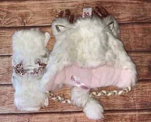 NWT Justice Girls reeindeer hat and gloves size OS - Picture 1 of 1