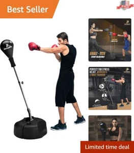 Height Adjustable Freestanding Punching Bag for Teens & Adults - Stress Relief - Picture 1 of 8