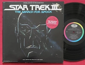 STAR TREK III~THE SEARCH FOR SPOCK LP & 12" (1984) GOLD PROMO CAPITOL SKBK 12360 - Picture 1 of 3