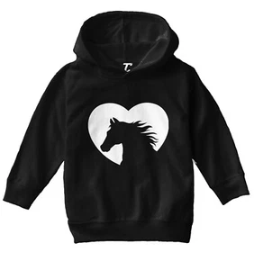 Heart With Horse Silhouette - Horse Lover Pony Ride Toddler/Youth Hoodie - Picture 1 of 12