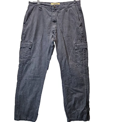 Wrangler Authentics Cargo Pants Mens 35x32 Navy Blue Regular Tapered Ripstop - Image 1 of 4