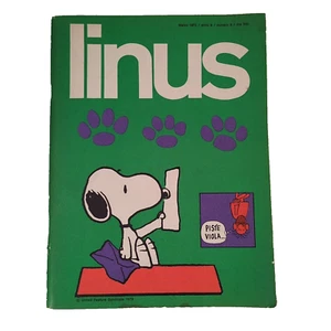 LINUS COMIC ART MAGAZINE - ITALIAN TEXT March 1973 Anno 9, #3, PEANUTS Snoopy - Picture 1 of 8