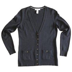 Banana Republic Langarm schwarze Strickjacke Damen Größe Small Wollmischung Knöpfe - Bild 1 von 3
