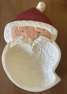 Midwest Importers Wooden Santa Dish Bowl Candy Nuts Christmas - Picture 1 of 7