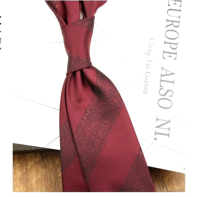 Nueva Corbata Clásica Rayas Roja JACQUARD TEJIDA 100% Seda Para Hombre Foto 1 de 1