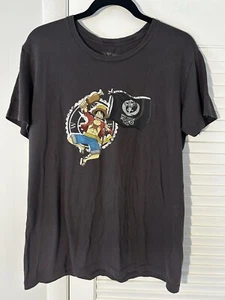 One Piece Luffy 1000 Logs Flag Dark Grey T Shirt | Men’s Size Large - Picture 1 of 6