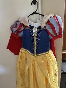 Disney Store Snow White Princess Dress Up Costume Girls Sz 5/6 Gown Halloween