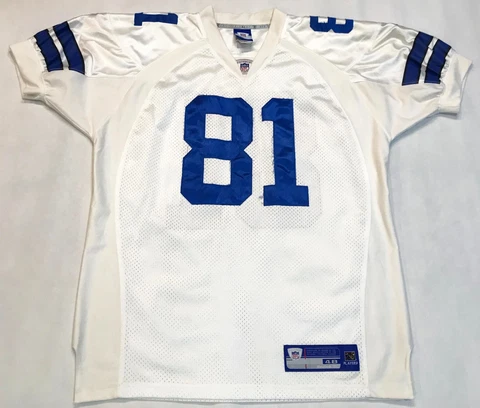 Reebok On Field NFL Dallas Cowboys TERRELL OWENS #81 Jersey Sz 48 White Stitched Cover