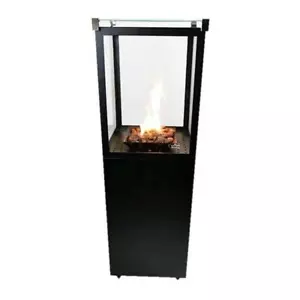 Muztag Marbella, Schwarz, 7,3 kW, Flaschengas betriebener Außen-Gaskamin - Bild 1 von 11