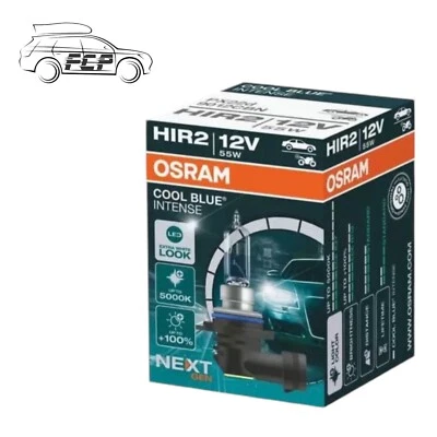 Osram HIR2 (9012) PX22d 12V 55W COOL BLUE INTENSE Bulb 5000K Xenon Look 9012CBN - Image 1 of 4