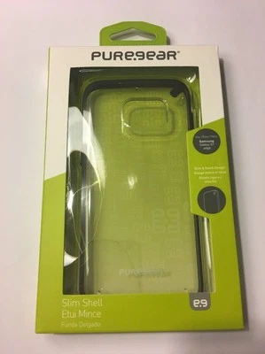PureGear Slim Shell Case For Samsung Galaxy S7 Edge, Clear and Black - Image 1 of 4