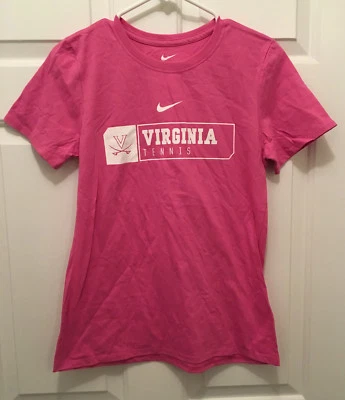 New UVA Cavaliers Women's Tennis Team Issued Nike Athletic Pink T-Shirt Medium - Image 1 of 2