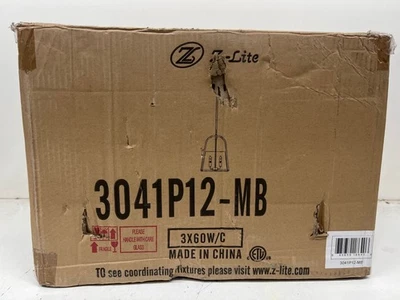 Colgante Z-Lite Archis 3 luces negro mate vidrio transparente 3041P12-MB Foto 1 de 2