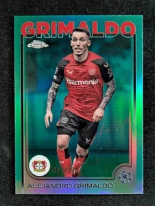 2024-25 Topps Chrome UEFA ALEJANDRO GRIMALDO 017/199 Aqua Refractor SP - Picture 1 of 3