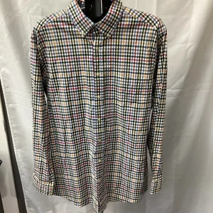Saddlebred Shirt Men’s XL Tall Plaid Long Sleeve Button Stretch Poplin - Picture 1 of 6