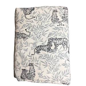 Pottery Barn Sheets King Fitted and Flat Tigers Cotton 14 in deep READ - Picture 1 of 11