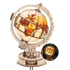 3D Wooden Puzzles for Adults Illuminated Globe with Stand 180pcs 3D Puzzles B... - Picture 1 of 6