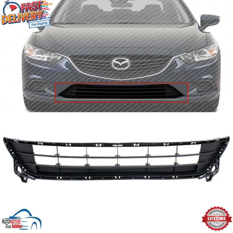NEW FRONT BUMPER COVER GRILLE TEXTURED BLACK FOR 2014-2017 MAZDA 6 MA1036122 Foto 1 de 4