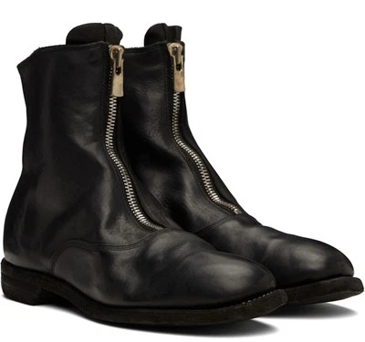 GUIDI Mujer’s 210 Cuero Suave Caballo Frontal Cremallera Botas Negras 37.5 / 7.5 EE. UU. NUEVAS Foto 1 de 4