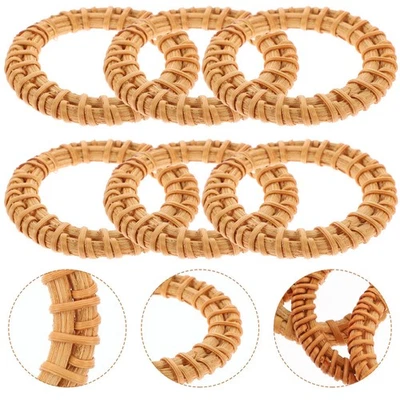  6 Pcs Fermatovaglioli Anelli Portatovaglioli Decorazione Tovagliolo - Immagine 1 di 4