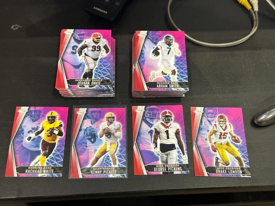 2022 Sage Hit Football Singles (RED PARALLEL) - Complete Your Set - You Pick - Image 1 of 1