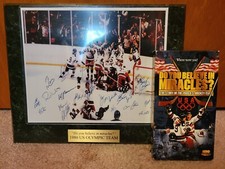 1980 US Olympics Hockey Team Miracle On Ice Facsimile Plaque and VHS Tape