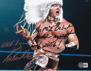 TATANKA signed (WRESTLING WWE) Chris Chavis 8X10 photo BECKETT BAS BL52720 - Picture 1 of 1
