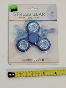 Fidget Spinner Stress Relief Focus Fun Toy Blue Stress Gear Home Office School - Picture 1 of 2