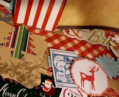 50 brocas y piezas de elementos efímeros ecléticos de navidad: revistas basura para hacer tarjetas  Foto 1 de 4