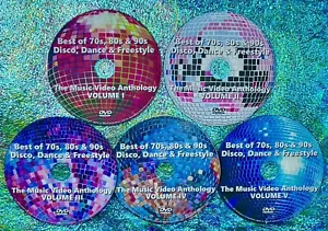 Best of 70s 80s Disco Dance and Freestyle Remix Music Video Anthology 5 DVD Set - Imagen 1 de 9