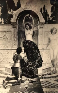 1900s Goddess of Love Beauty Nude Women PHOTO ANTIQUE CARD - Picture 1 of 3
