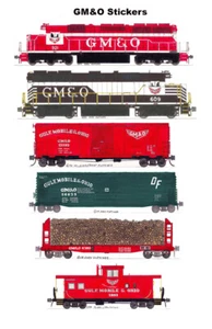 Gulf, Mobile & Ohio Freight Train 6 individual Stickers Andy Fletcher - Picture 1 of 1