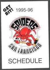 1995-96 San Francisco Spiders IHL Hockey Schedule !!! Bud Ice