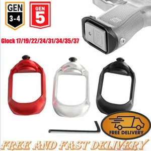 Anodized Aluminum Flared Magwell For Glock 19/17/22/24/31/34/35/37 Gen:1/2/3/4/5 - Picture 1 of 18