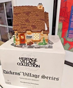 Department 56 #58331 Wrenbury Baker w/ sign Dickens' Village Heritage Collection - Picture 1 of 7