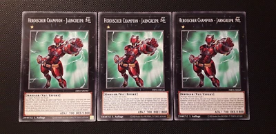 Yu-Gi-Oh! 3x Heroischer Champion-Jarngreipr, DIFO-DE045, Common, 1. Auflage, NM - Bild 1 von 4